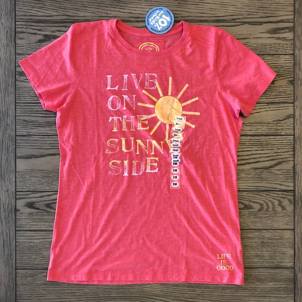 NWT Life is Good | 'Live on the Sunny Side' Tee - Coral